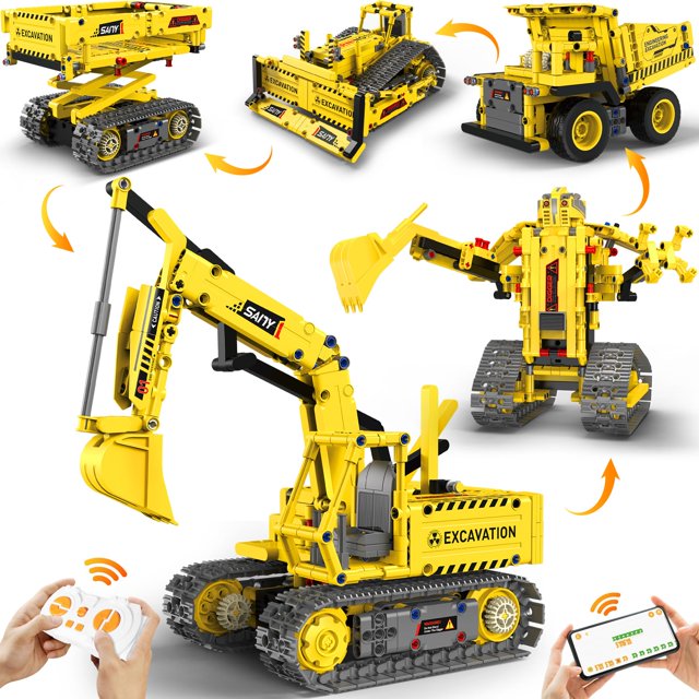okk Jouets de Robot STEM pour Enfants 8-12, Trousse de Construction de Robot 5 en 1 avec Application et Télécommande, Trousse de Bricolage d'Ingénierie Éducative de Codage et de Robotique, Construction Programmable