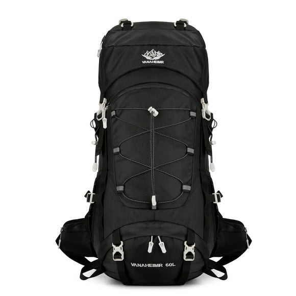 60 L Sac à Dos de Voyage Randonnée Camping avec Housse de Pluie, Sac à Dos Résistant à l'Eau, Sac à Dos d'Escalade pour Hommes Femmes