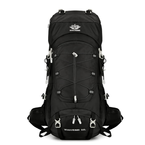 60 L Sac à Dos de Voyage Randonnée Camping avec Housse de Pluie, Sac à Dos Résistant à l'Eau, Sac à Dos d'Escalade pour Hommes Femmes