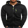 thumbnail image 1 of Mens Long Sleeve Zip Up Hoodie Jacket Sweatshirt, 1 of 6