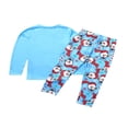 thumbnail image 3 of Christmas Pajamas for Family Cute Snowman Print Long Sleeve PJS Set, 3 of 7