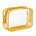 thumbnail image 1 of Clear Makeup Bag Reusable for Women and Men Travel PVC Storage Bag Yellow, 1 of 8
