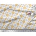 thumbnail image 3 of Soimoi Silk Fabric Snowflake Artistic Print Sewing Fabric Yard 42 Inch Wide, 3 of 3