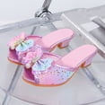 thumbnail image 2 of IUJSOY Girls Slide Sandals Princess Dress Shoes Low Heel Little Kids 13, 2 of 8