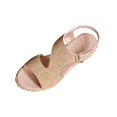 thumbnail image 1 of Sandals for Women, Wedge Heel Roman Style, Plus Size Comfortable, Spring Summer Trendy, Thick Sole, Breathable Fabric, 1 of 9