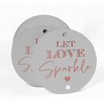 thumbnail image 2 of Inkdotpot Pack Of 100 Let Love Sparkle Wedding Favor Paper Tags Craft Real Rose Gold Foil Hang Tags, 2 of 6
