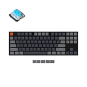 Clavier mécanique sans fil Keychron K1 V2 - Noir - RGB - Cadre en aluminium - Gateron Blue - Disposition TKL - Windows Mac OS Android (K1-M2)