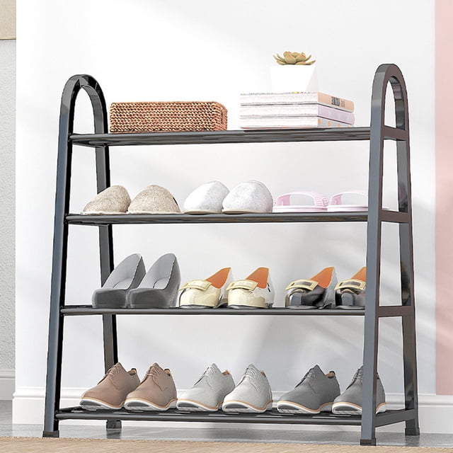 RKSTN shoe rack Shoe Rack- Shoe Rack Storage Organizer With 4 Tiers Metal Shelves For Bedroom- Closet-Entry- Dorm Room