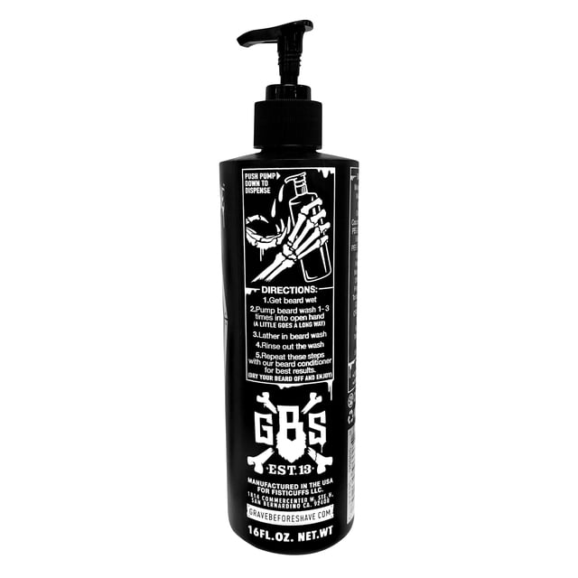 Grave before shave Beard wash 16 oz. Pump-top