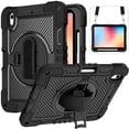 thumbnail image 1 of Tablet Case For Samsung Galaxy Tab A9 Plus S9 FE S8 PLUS A7 Lite S6 P610 A8 X200 X205 360 Rotation Hand Strap&Kickstand Cover black-SP Tab S9 FE, 1 of 6