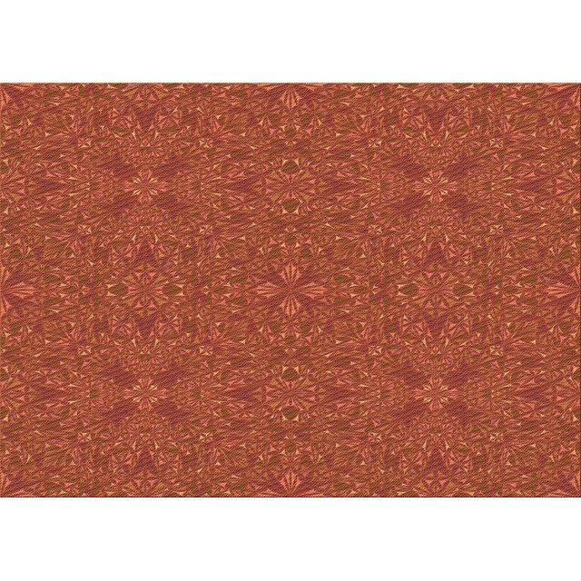 Ahgly Company Machine Washable Indoor Rectangle Transitional Orange Red Orange Area Rugs, 7' x 9'