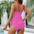 thumbnail image 4 of Dvprdro High Waisted Tummy Control Swimsuits for Women Fashion Ruffle Tankini One-Piece Bathing Suit, 4 of 5
