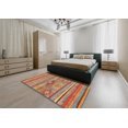 thumbnail image 4 of Ahgly Company Tapis d'Intérieur Carrés Abstraits Brun Chameau, Tapis de Zone Abstraits, 5 Pieds Carré, 4 of 6