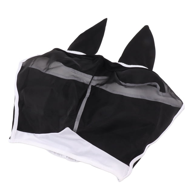 Horse , Breathable Multifunctional Extra Comfort Horse Mesh Face Cover with Ears for Barn