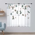 thumbnail image 2 of Goory Rideaux de Noël Luxe 2 Pcs Draperies Texturées en Lin Décoration Maison Rideau de Fenêtre Poche de Tringle Style Chambre-6 L:33 Pouces x H:83 Pouces, 2 of 6