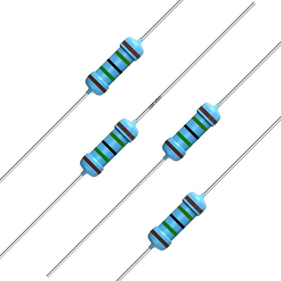 California JOS 100pcs 15M ohm Resistor 1/4w (0.25 Watt) 1% Tolerance Metal Film Fixed Resistors Over 189 Multiple Values of Resistance Optional