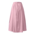 thumbnail image 5 of Pisexur Jupe Mode Femmes Printemps Été Ceinture Fermeture Éclair Taille Haute Uni Jupe Rétro Femmes Plissée Robe Femmes, 5 of 5