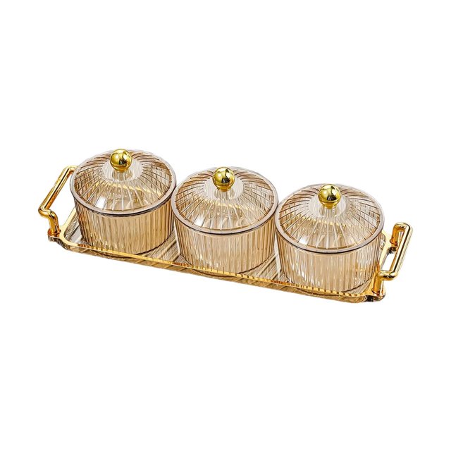fastboy Fruit Snacks Serving Platter Serving Bowls Storage Container for Wedding Amber 6 Bowls Amber 3 Bowls