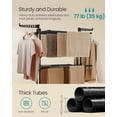 thumbnail image 2 of SONGMICS Clothes Drying Rack 4-Tier, Foldable Laundry Drying Rack 173 cm Tall, Stainless Steel, Rolling Clothes Horses, Laundry Airer, Indoor Outdoor Use, Ink Black, 2 of 5