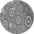 thumbnail image 1 of Ahgly Tapis Rond Lavable en Machine Intérieur Transitionnel Gris Cendré, 5 Pieds Rond, 1 of 7