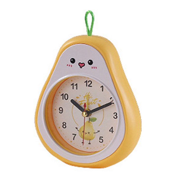 Cartoon Fruit Alarm Clock,Fashionable Decorative Ornaments Desk Alarm Clock Clear Display Cartoon Fruit Alarm Clock Student Desk Clock Decoration for Children with Desk Clock