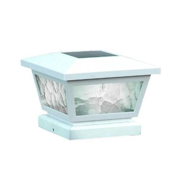 Classy Caps FS100W WHITE FAIRMONT SOLAR POST CAP 5X5-4X4-3.5X3.5 - White