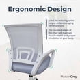 thumbnail image 4 of MotionGrey - MC1 Ergonomic Office Chair - Comfy Airy Back Support with Adjustable Height - White Desk Computer Chairs Perfect for Home Gaming and Offices, 4 of 8
