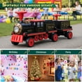 thumbnail image 4 of VOLTZ TOYS 12V Electric Locomotive Train with Passenger Carriage for Kids and Parents, Motorized Ride-On Toy with Real Smoke Effect, All-Terrain Wheels, Black, 4 of 7