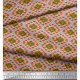 thumbnail image 2 of Soimoi Gray polyester Crepe Fabric Stripe & Diamond Geometric Print Fabric by Yard 52 Inch Wide, 2 of 3