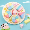 thumbnail image 2 of Wooden Shape Puzzle Triangle Rectangle Shape Sorter Toy Early Educational Toy, 2 of 10
