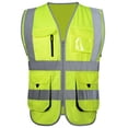 thumbnail image 1 of GOGO 10 Pockets High Visibility Safety Vest, Reflective Trim Safety Vest, 1 of 7