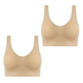thumbnail image 1 of Birdeem 2Pc Ladies Traceless Comfortable No Steel Ring Breathable Gathering Bra Woman Underwear, 1 of 12