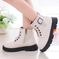 thumbnail image 2 of Kcodviy Children Shoes Thick Heel Tall Girls Riding Boots Soft Sole Casual Booties Commander Boot Comfortable Breathable Booties, 2 of 9