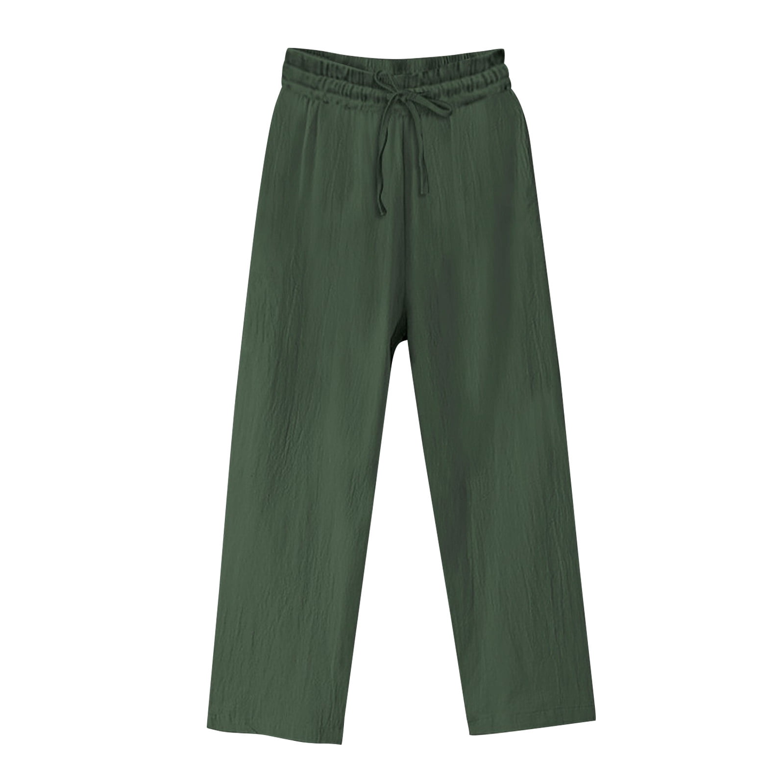 Chbgutlmr Lounge Pants for Women Plus Size Elastic High Waist Drawstring Fall Solid Color Casual Trousers