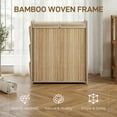 thumbnail image 4 of HOMCOM Panier à Linge en Bambou avec Sac à Cordon Amovible, Naturel, 4 of 10