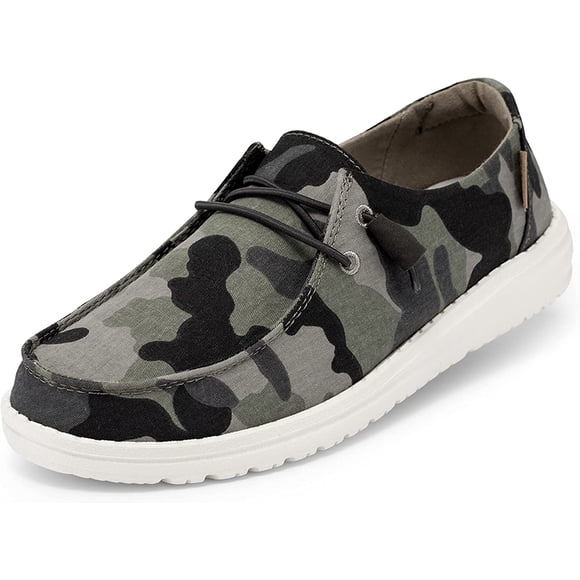 Hey Dude Womens Wendy Lace Up Loafers - Camo - 11