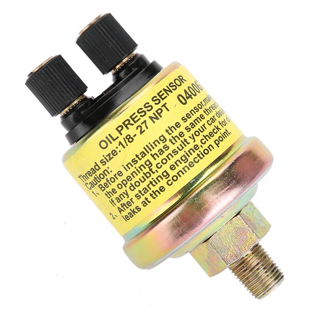 Car Engine Oil Pressure Sensor, Plastic High Sensitivity Oil Pressure Sensor Dual End Design For Most Aftermarket Gauge