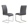 thumbnail image 1 of Set of 2 Faux Leather Dining Chair in Grey, 1 of 5