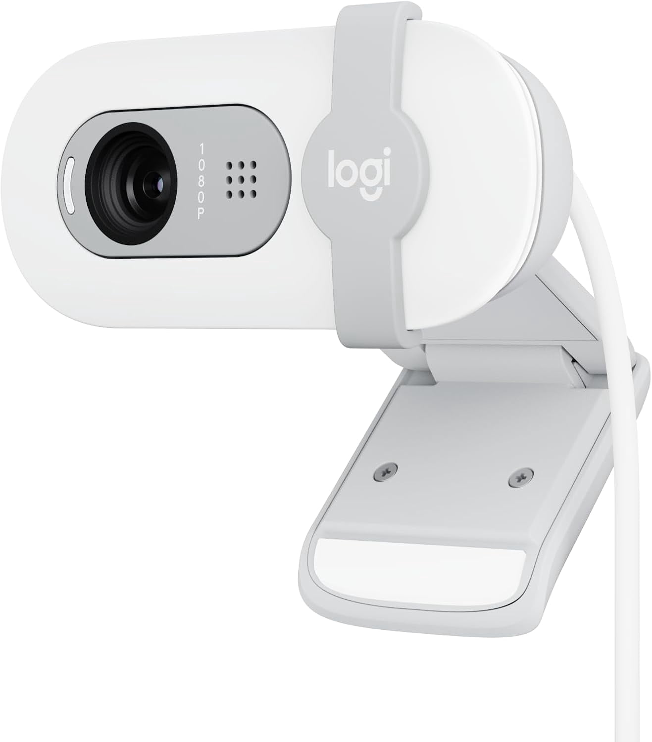 Webcam Logitech Brio 100 Full HD pour réunions et streaming, blanc cassé - Webcam - couleur - 2 MP - 1920 x 1080 - 720p, 1080p - audio - USB