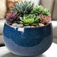 thumbnail image 3 of Better Homes & Gardens Céramique Cache-pot de 30,5 cm-Sarcelle, 3 of 8