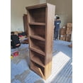 thumbnail image 4 of 3-Tier Black Embossed Bookshelf - Adjustable Farmhouse Bookcase with Anti-Slip, Open Floor Standing Storage Rack for Home Office, Library, Study - Specs: Three-Tier, Color: Black Embossed, Size: W800, 4 of 5