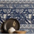 thumbnail image 1 of S4Sassy Self-Stick Decorative Boho Wallpaper, Handblock Striped Wall Paper, Textured Vinyl Waterproof Contact Paper, Blue, 25"X360" Removable Renter Friendly Wall Covering For Bedroom, Dining Room, 1 of 9