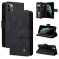 thumbnail image 1 of Case for iPhone 11 Pro Max Cover Zipper Pocket Wallet Case Magnetic Protective - Black, 1 of 5