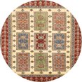 thumbnail image 1 of Ahgly Company Tapis Rond Abstrait Rouge Brique, 3 Pieds Rond, 1 of 6