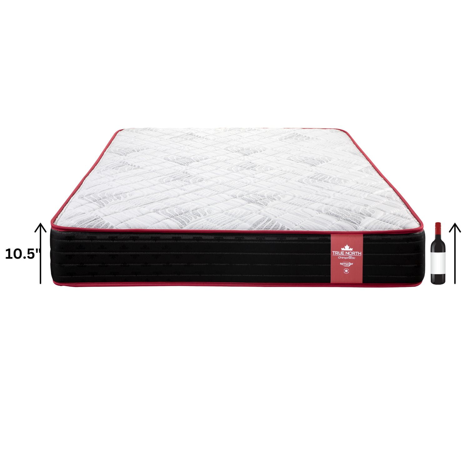 Luxury Evy Euro Top Firm Springwall - Canadian Locally Made - 14.5" Extra Large Height - Pocket Coil & Bio Comfort Luxury Foam