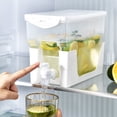 thumbnail image 4 of Large Capacity Cold Beverage Dispenser with Faucet for Refrigerator - Fruit Tea and Lemonade Pitcher with Top and Spigot, 4 of 8