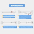 thumbnail image 4 of Spring Tension Curtain Rod 20 To 32 Inch Expandable Curtain Rod No Drilling No Rust Bath Closet Hanging Pole For Windows Or Shower Bathroom, 4 of 7