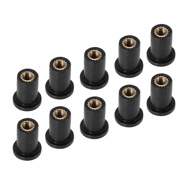 thinsony 10pcs Screw Nuts Rubber Motorcycle Windscreen Nuts Shock-proof Motorbike Well Fasteners, M4