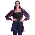 thumbnail image 1 of Moomaya Printed Georgette Shrug Ruffled Back Drop Hem Beach Cover Up For Women, 1 of 5
