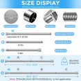 thumbnail image 3 of ZipGlo Tension Curtain Rod Silver Tension Rod 28 To 48 Inch Spring Curtain Rod Non Slip Tension Rods 1pcs For Windows No Drilling Adjustable Tension Rods of Curtain Window Closet Kitchen Wardrobe, 3 of 7